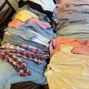 22 Shirts - most are new and 18 Ralph Lauren. Rest are J Crew and Tommy Hilfiger